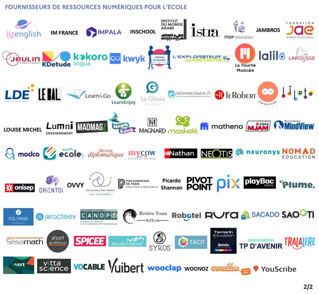Carte de logos des fournisseurs de ressources, page 2 sur 2